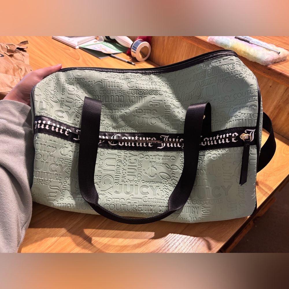 Juicy Couture Seafoam Green and Black Women's Bag